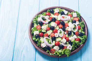 Fresh vegetables greek salad