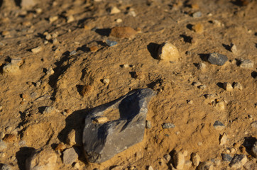 stones on the soil, background