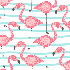 print with flamingo