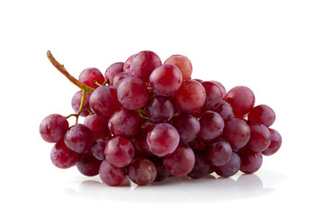 Red Grapes isolated on over white background