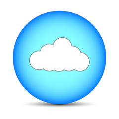 Magic Sphere with Cloud isolated on white background. Weather Element. Vector Illustration for Your Design, Game, Card.