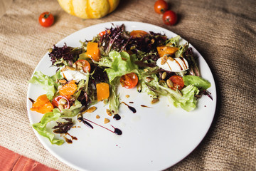salad with pumpkin