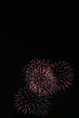 Fireworks exploding during a Fireworks Festival, Tokyo, Japan