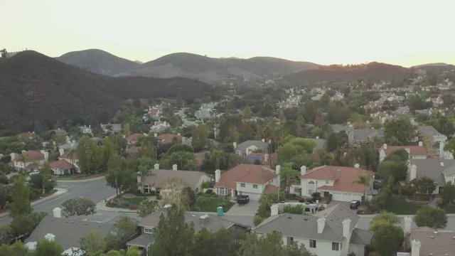 Southern California neighbourhood aerial