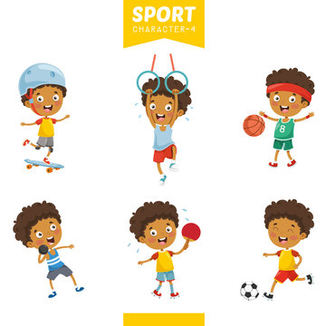Vector Illustration Of Sport Character