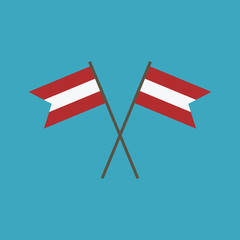 Austria flag icon in flat design