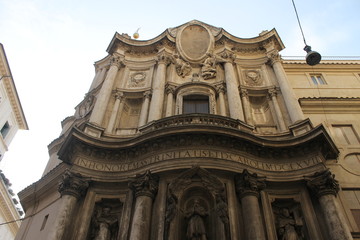 Fototapeta premium Fachada de San Carlo Alle Quattro Fontane, em Roma