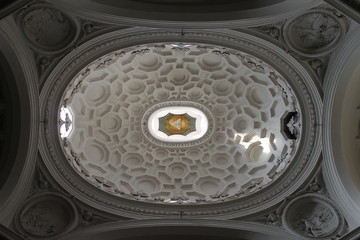 C&uacute;pula eliptica de San Carlo Alle Quattro Fontane, por Borromini
