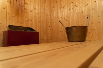 View into a private sauna