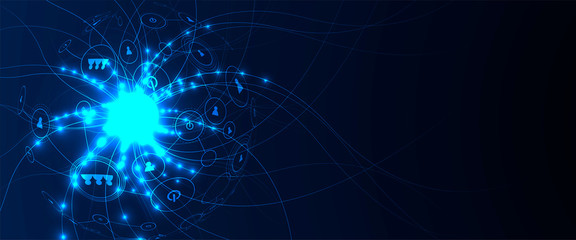 Conceptual technology illustration of artificial intelligence