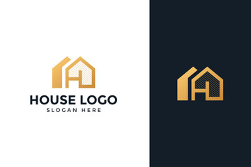 gold house logo real estate company