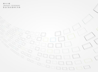 Abstract of gradient futuristic square pattern background.
