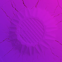 Abstract lilac and blue gradient background made of decorative flower like hemisphere