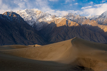 Fototapeta na wymiar Sand desert at skardu. Northern Area Pakistan
