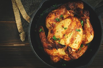 Thanksgiving Xmas Dinner Whole Chicken Roast or Cornish hen fry