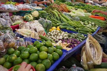 fruits and vegetables at the market