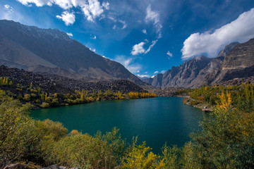 Autumn at upper lake Valley. Northern Area Pakistan