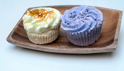 Cupcakes surrounded by white background