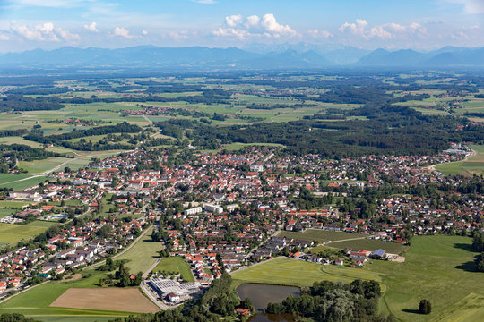 Luftbild Stadt Grafing bei M&uuml;nchen
