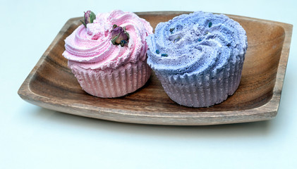 Cupcakes surrounded by white background