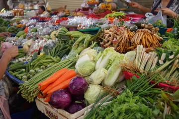 fresh vegetables at the market