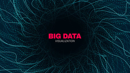 Abstract Big Data Futuristic Visualization.