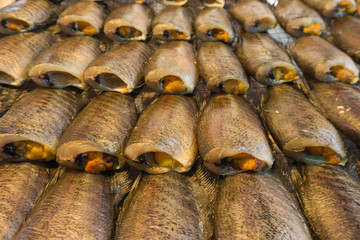 snake skin gourami were processed by the sunlight for a period of one day