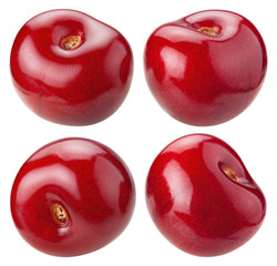 Cherry. Fresh ripe berry isolated on white. Collection
