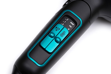 hair dryer on the white background