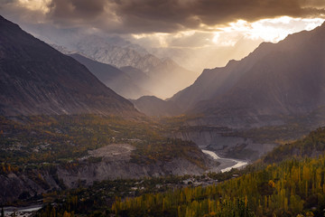 Autumn at Hunza Valley. Northern Area Pakistan