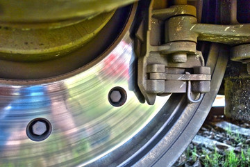 Fototapeta premium Train Wheel Brake System