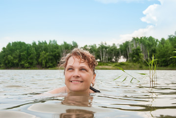 Fototapeta premium woman in water