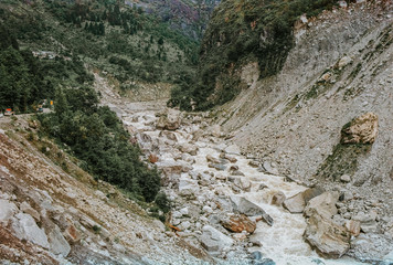 wild mountain river in India