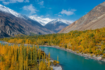 Autumn at Ghizer Valley. Northern Area Pakistan