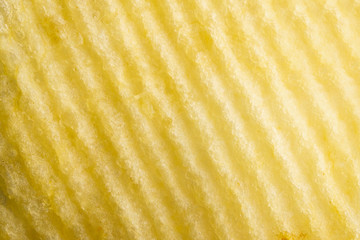 Potato chip texture background closeup