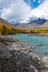 Autumn at Ghizer Valley. Northern Area Pakistan