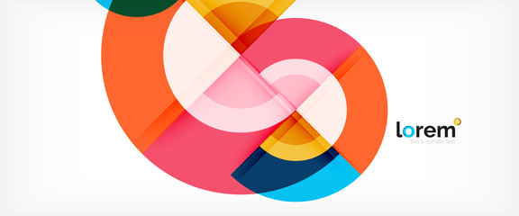 Circle abstract background, geometric modern design template