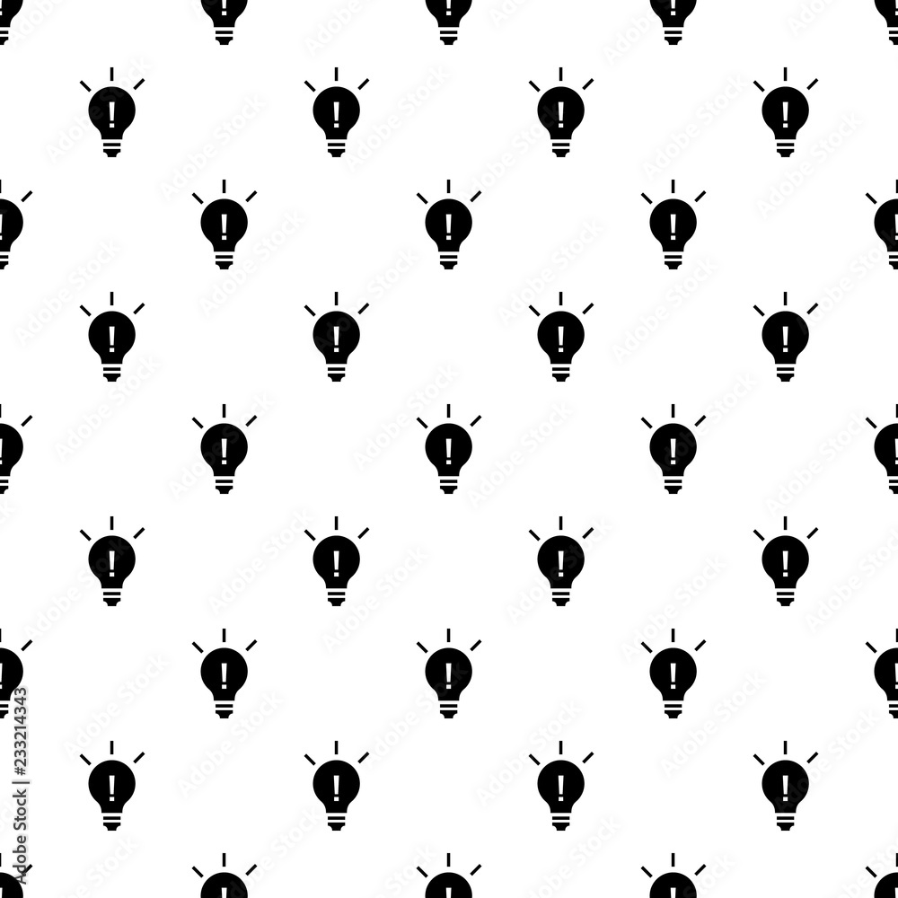 Poster new idea bulb pattern seamless vector repeat for any web design