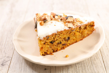 slice of carrot cake