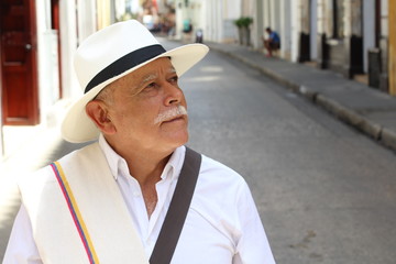 Traditional South American man headshot