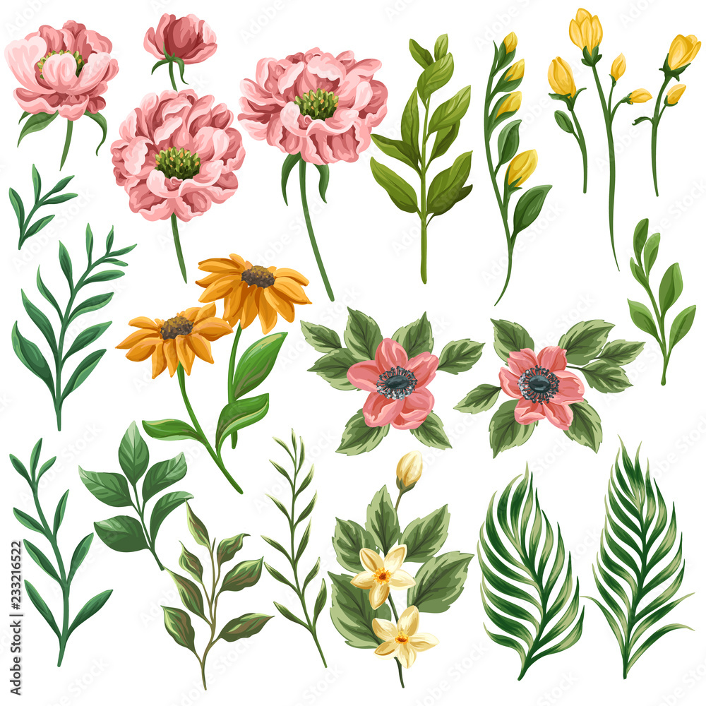 Wall mural Floral clipart