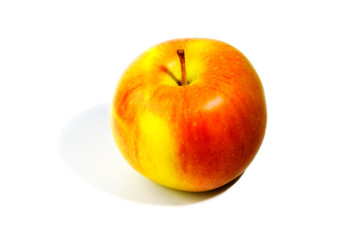 Ripe red apple isolated on the white background.