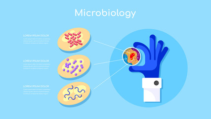 Microbiological research concept