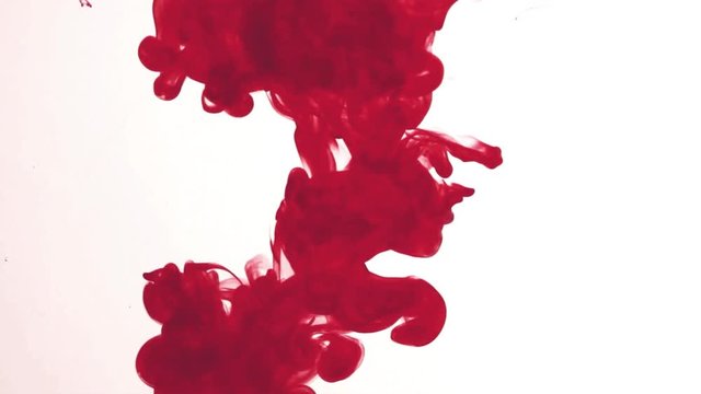 Red ink in water