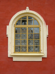 Leningrad region. The Town Of Tikhvin. Tikhvin monastery. Window of the assumption Cathedral