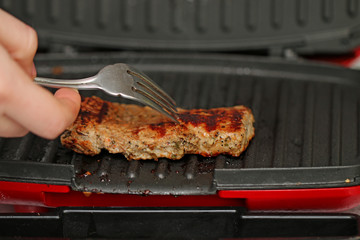 Grilled meat, roasted and tasty