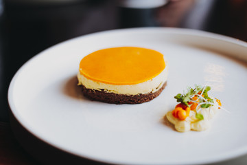 Cake with orange jelly