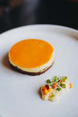 Cake with orange jelly