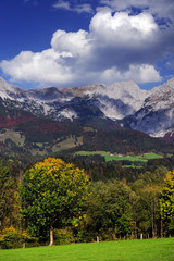 Fototapeta na wymiar View of Wilder Kaiser Mountains, Tyrol, Austria