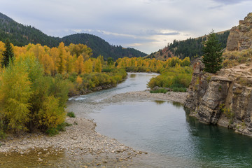 Gros Ventre River Wyoming in Autumn